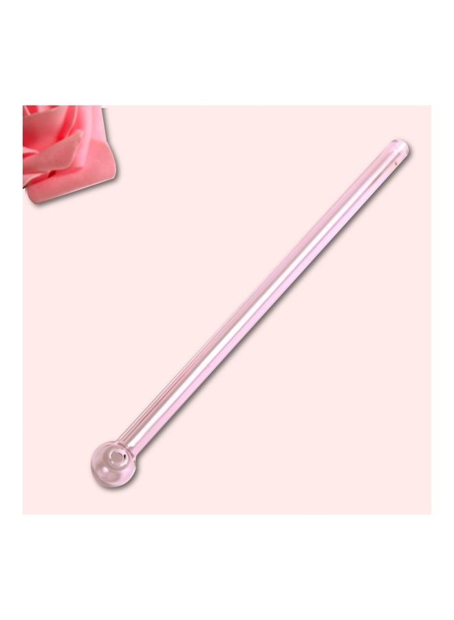 Colored spherical filter glass drinking straw, lip-protecting, heat-resistant, suitable for juice, milk and water consumption. - Image 2